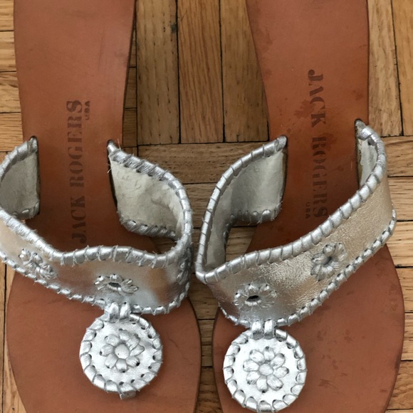 Jack Rogers Wedge Silver Sandal - Picture 3 of 6